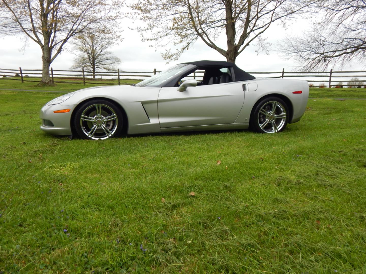 2008 Silver /Black Leather Chevrolet Corvette (1G1YY36W685) with an 6.2L V8 engine, Automatic transmission, located at 6528 Lower York Road, New Hope, PA, 18938, (215) 862-9555, 40.358707, -74.977882 - Here we have a beautiful 2008 Chevrolet Corvette convertible with a 6.2L LS3 V8 putting power to the rear wheels via an automatic transmission. Options include: black leather, keyless entry, carbon fiber trim, power windows/locks/mirrors, power seats, heated seats, AM/FM/CD/AUX radio, Bose sound sys - Photo#2